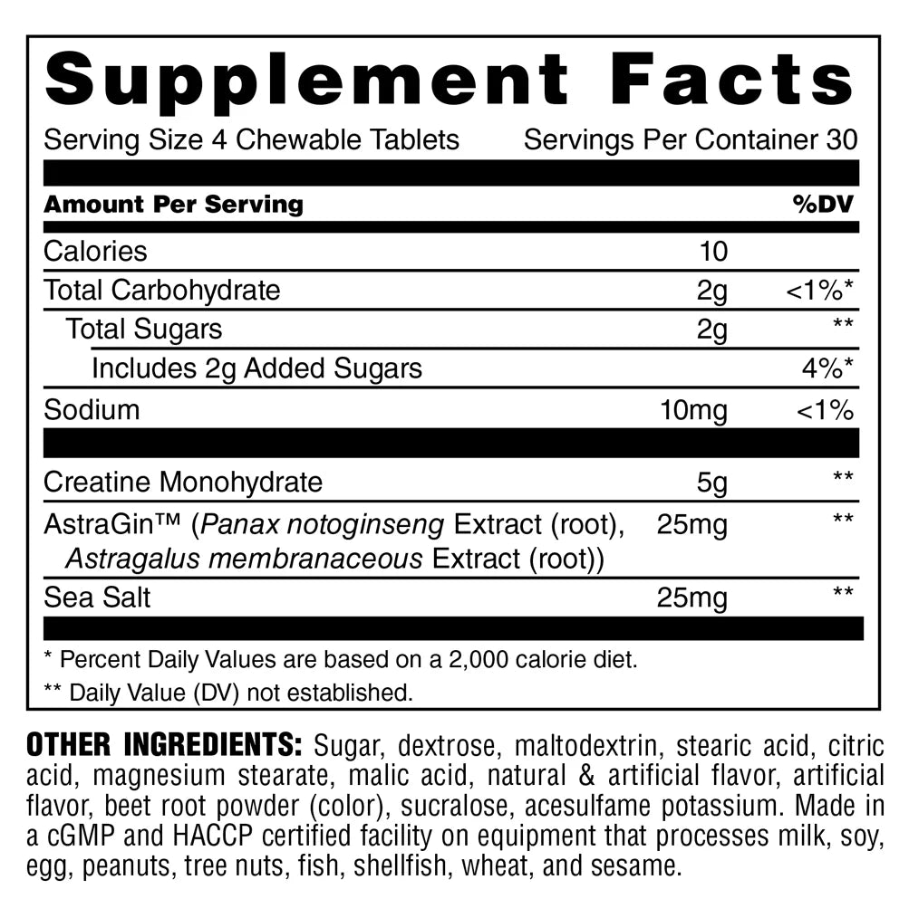 Animal Pak Creatine Chews Fruit Punch