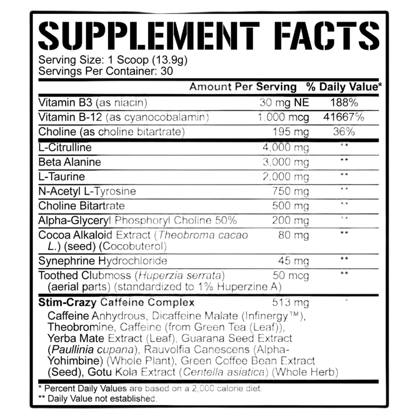 5% 5150 Pre Workout Tropical Rage