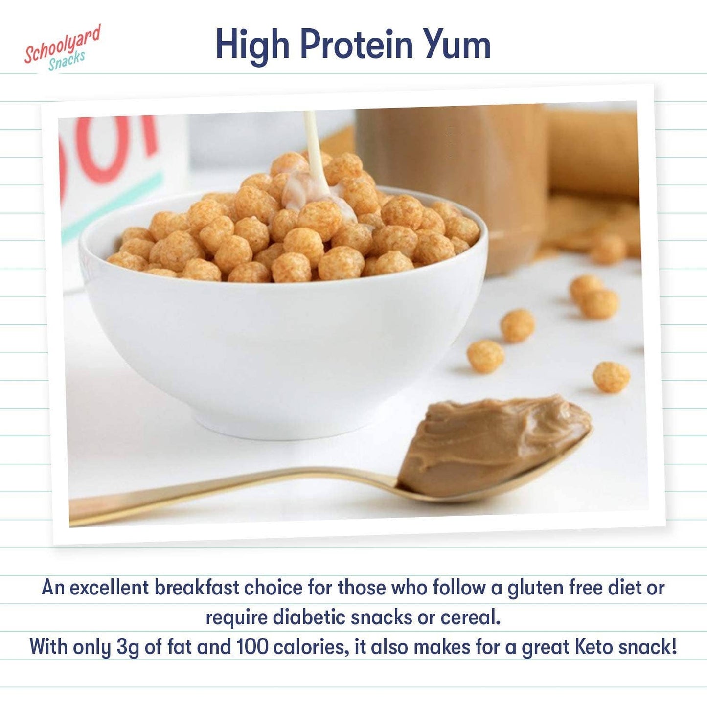 Schoolyard Snack Peanut Butter Keto Cereal