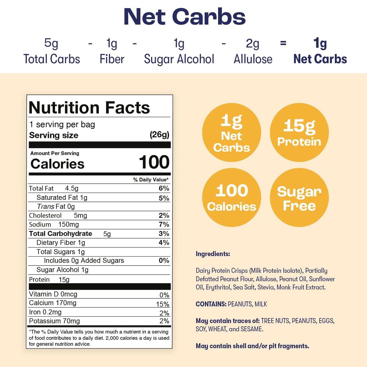 Schoolyard Snack Peanut Butter Keto Cereal