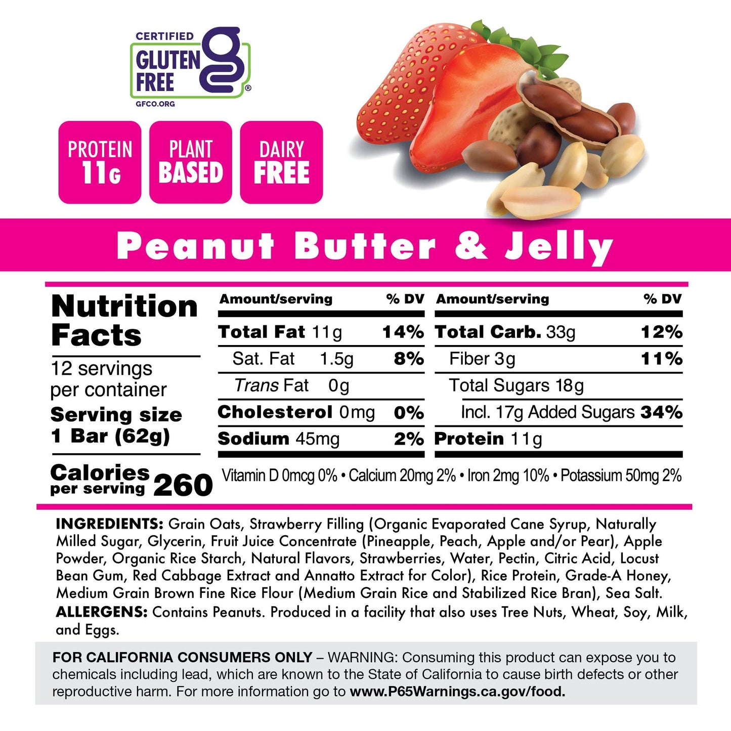 Bonk Breaker Peanut Butter & Jelly High Protein Bars