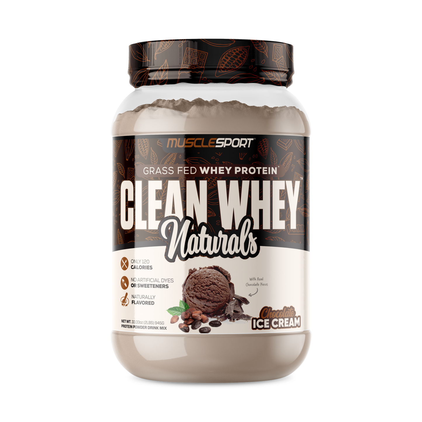 Clean Whey - Grass Fed Whey Protein Isolate: Chocolate Ice Cream