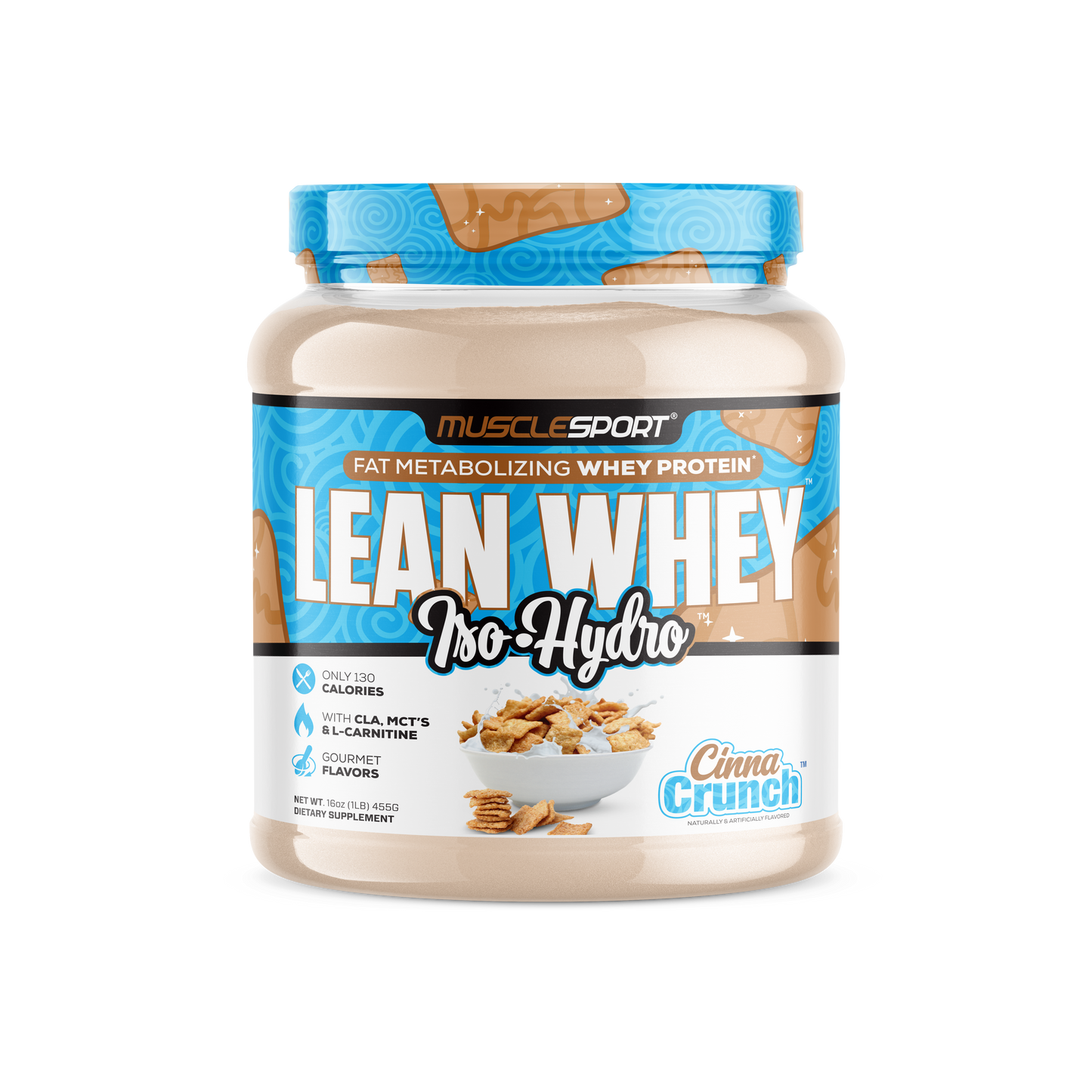 Lean Whey™ Iso Hydro Gourmet Protein 1lb: Cinna Crunch