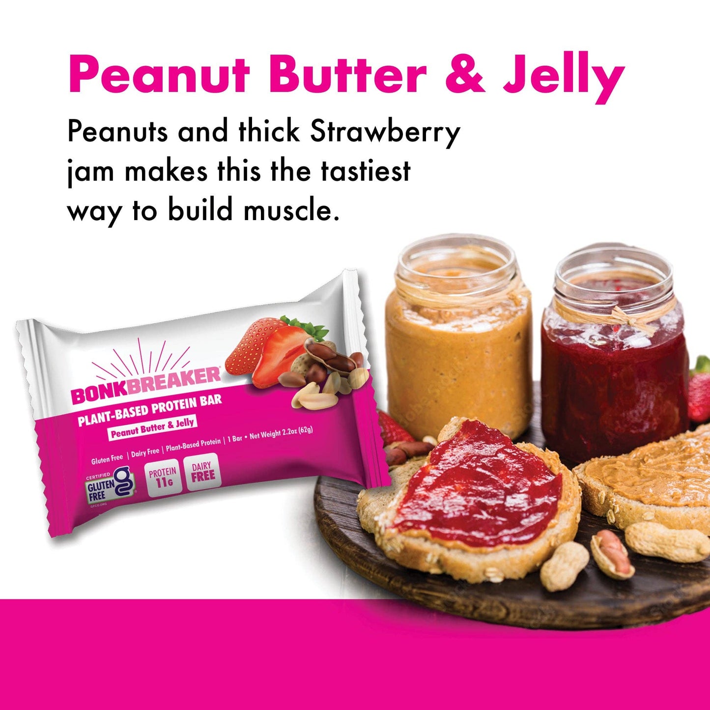 Bonk Breaker Peanut Butter & Jelly High Protein Bars