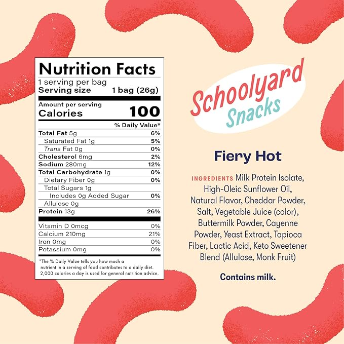 NEW Schoolyard Snacks Fiery Hot Keto Puffs