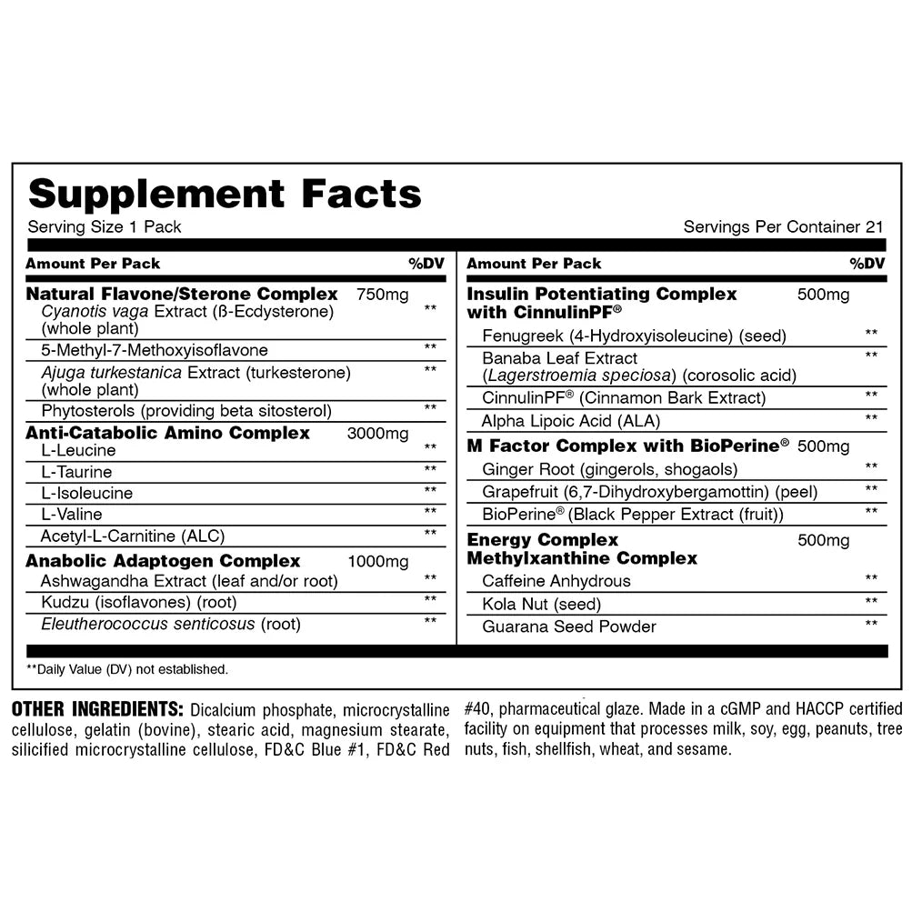 Animal Pak M-Stak Accelerator Pill Packs