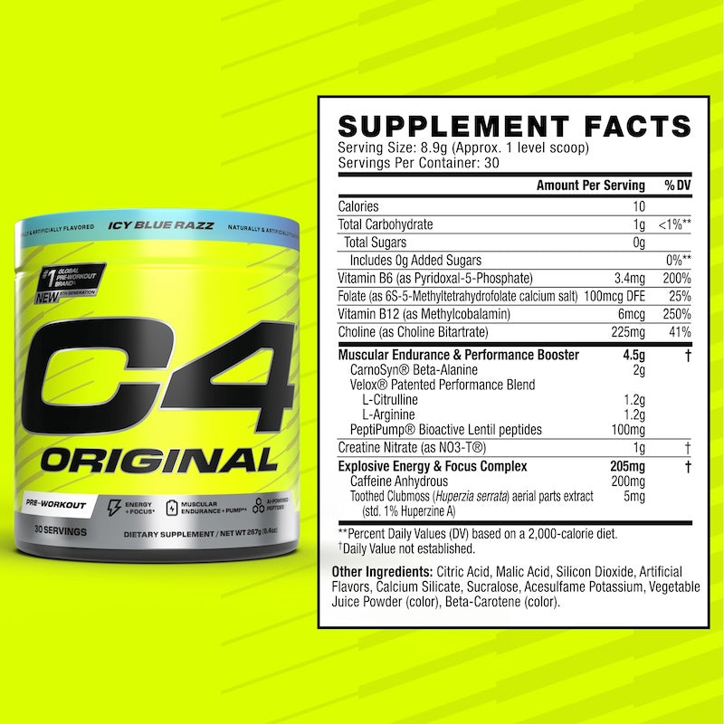 C4 Original Icy Blue Razz Pre Workout
