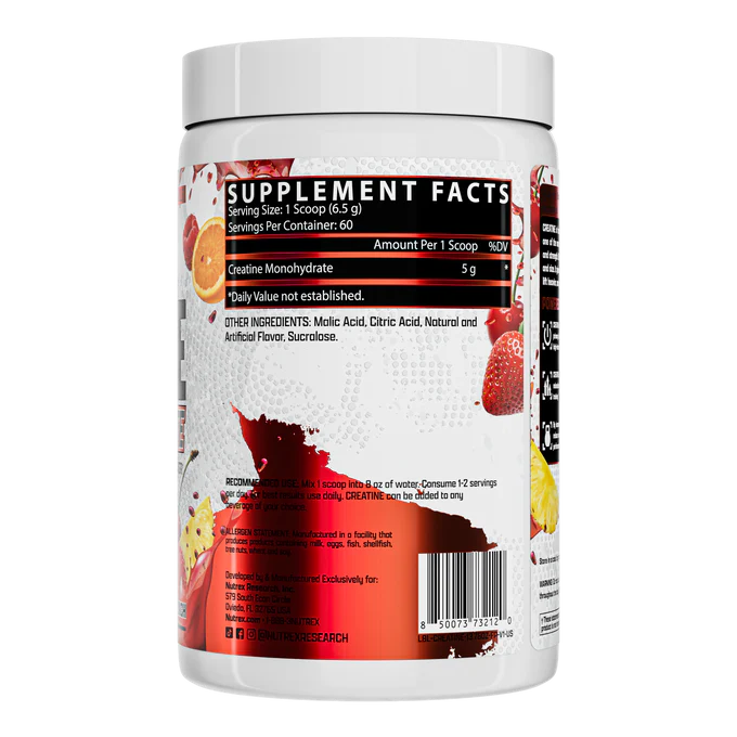 Nutrex Creatine Monohydrate Fruit Punch 60SVG