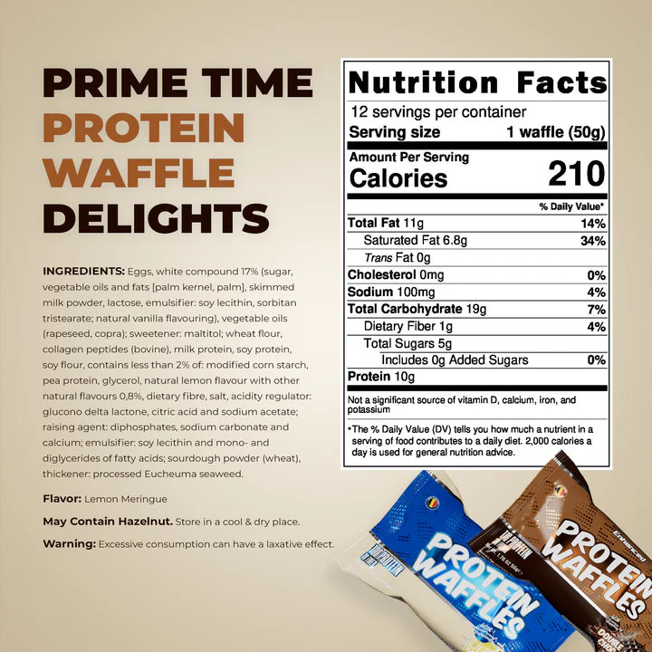 Enhanced Protein Waffles Lemon Meringue