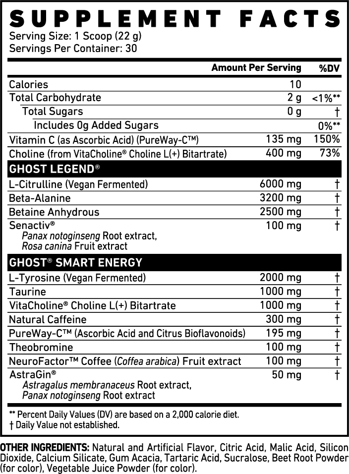 Ghost Legend Pre Workout Sour Watermelon