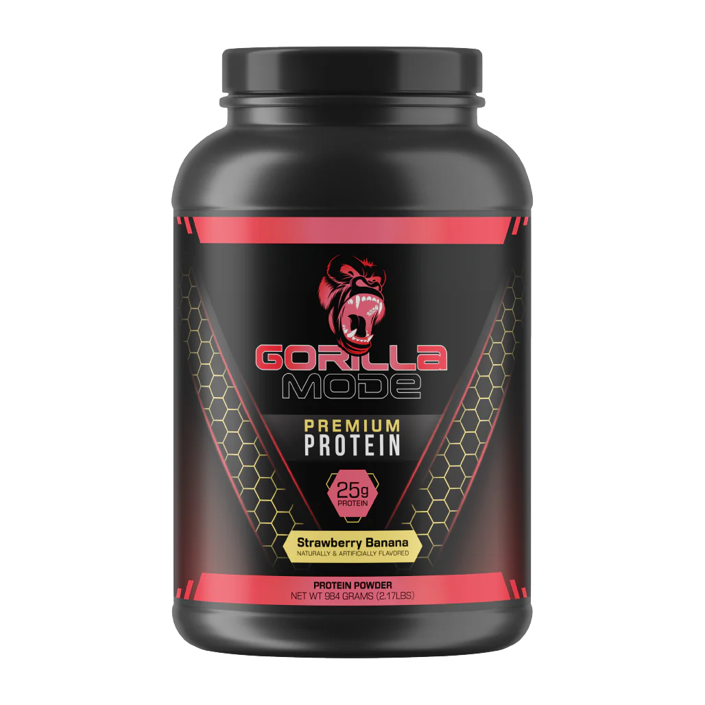 Gorilla Mode Protein Strawberry Banana 2lb