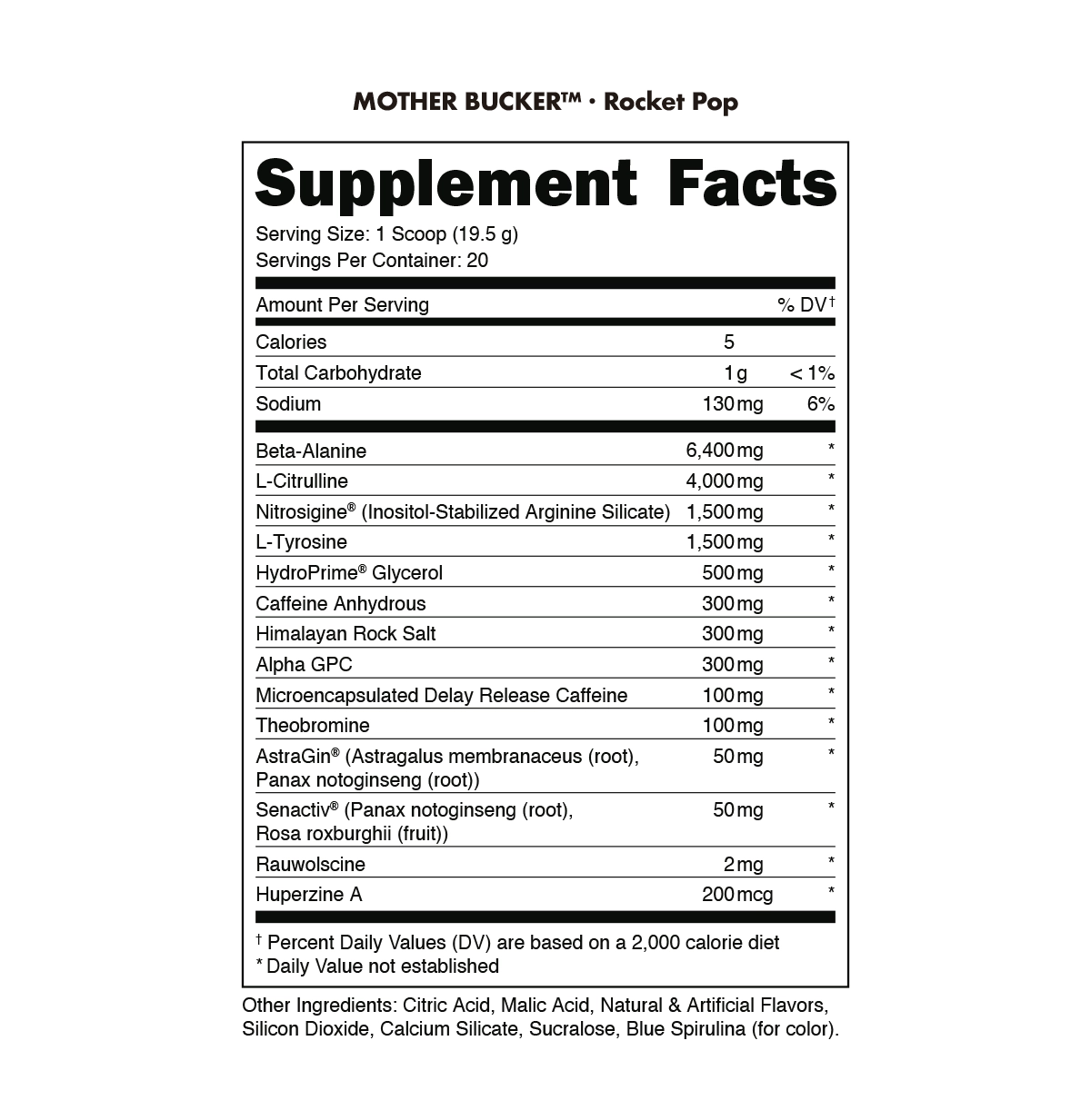 Mother Bucker Pre-Workout Rocket Pop