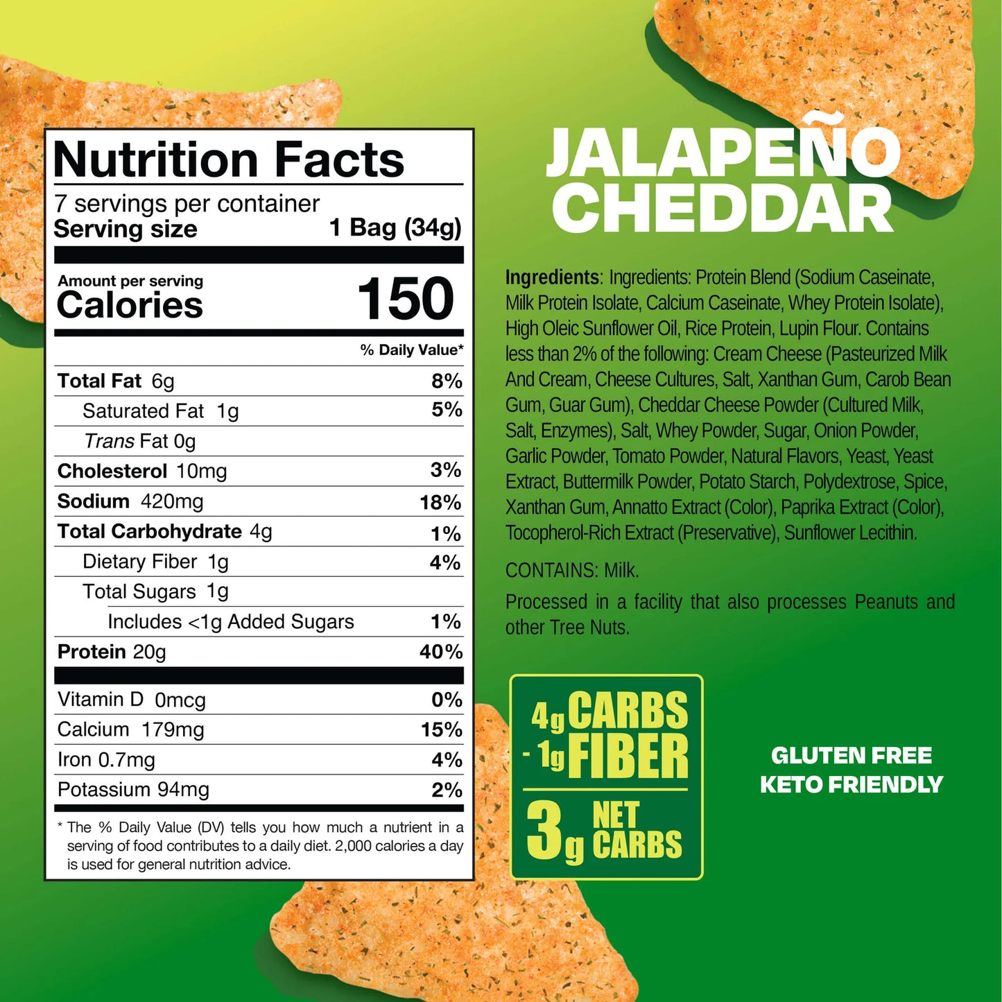 Legendary Foods Protein Chips Jalapeno Cheddar