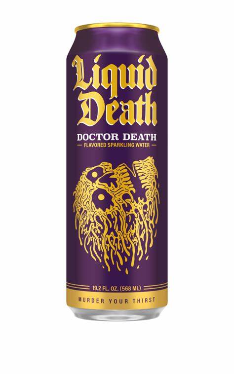 Liquid Death Doctor Death Sparkling Water