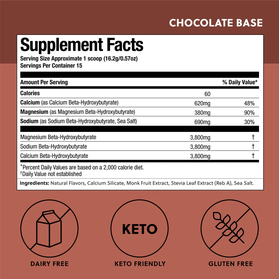 Perfect Keto Base Ketones Chocolate 15svg