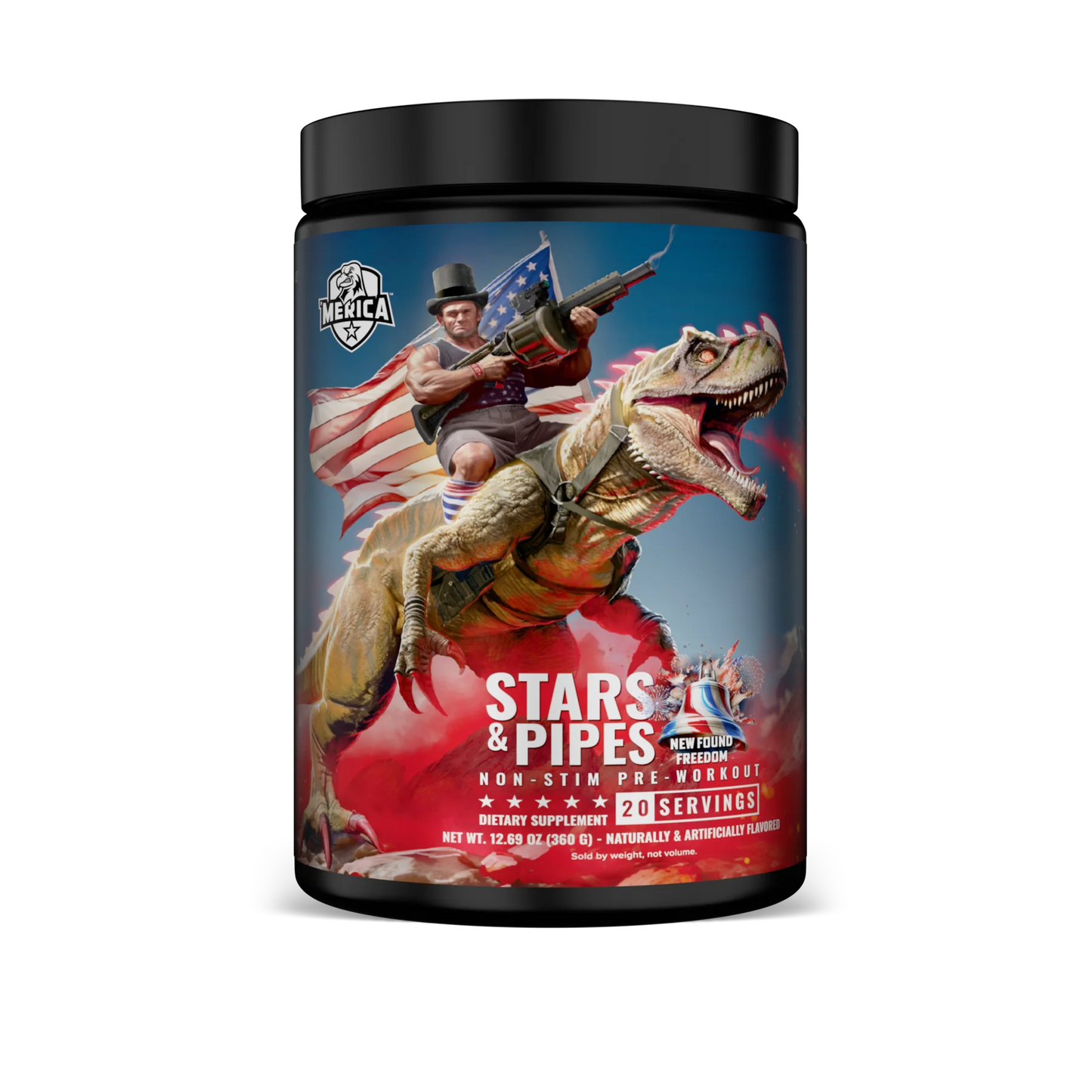 Merica Labz Stars & Pipes Non-Stim Pre Workout New Found Freedom