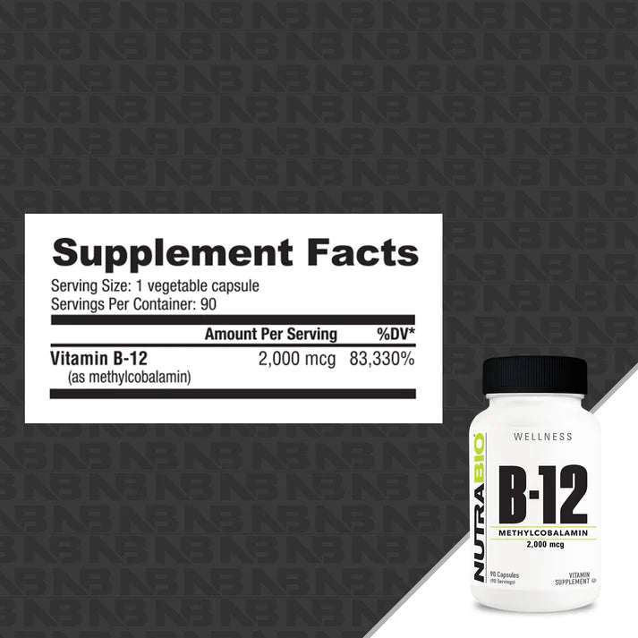 Nutrabio Vitamin B-12 2000mcg 90ct