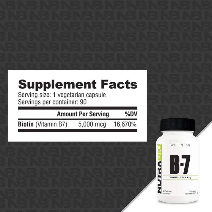Nutrabio B-7 Biotin 5000mcg 90ct