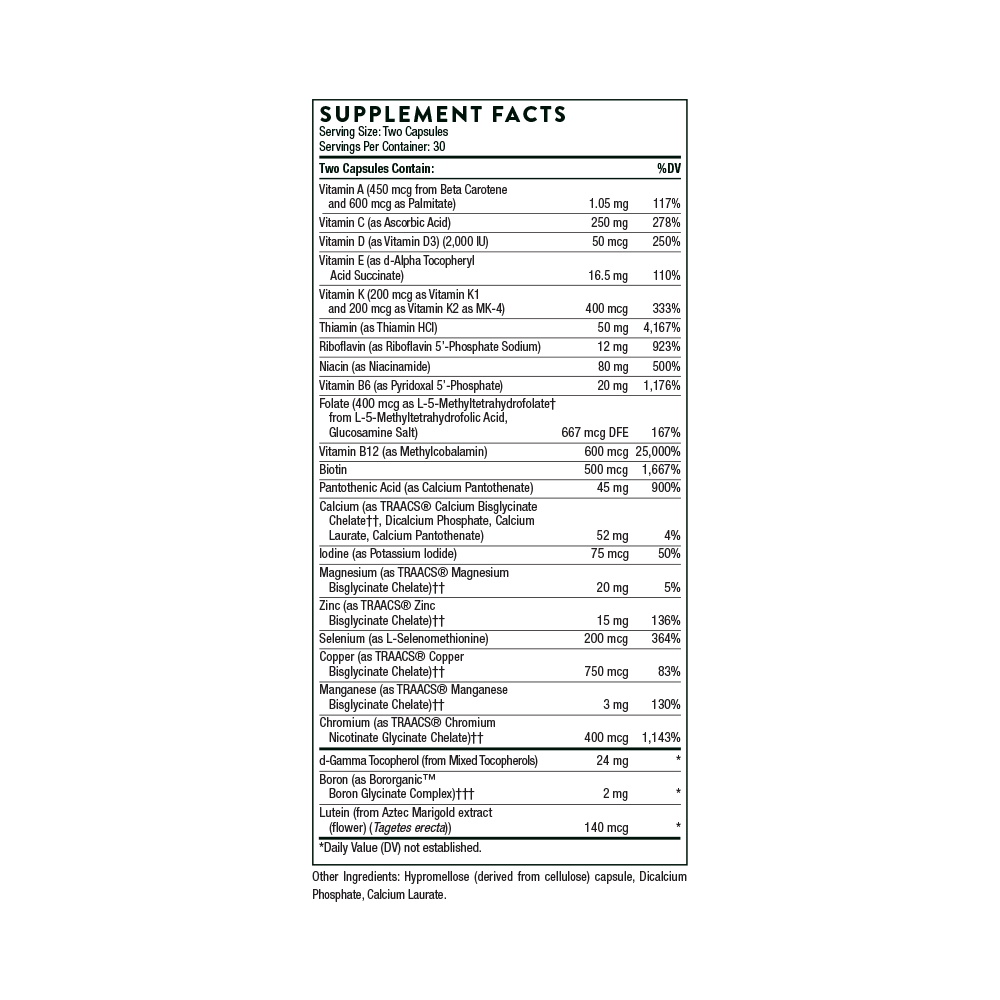Thorne Basic Nutrients 2/day 60ct