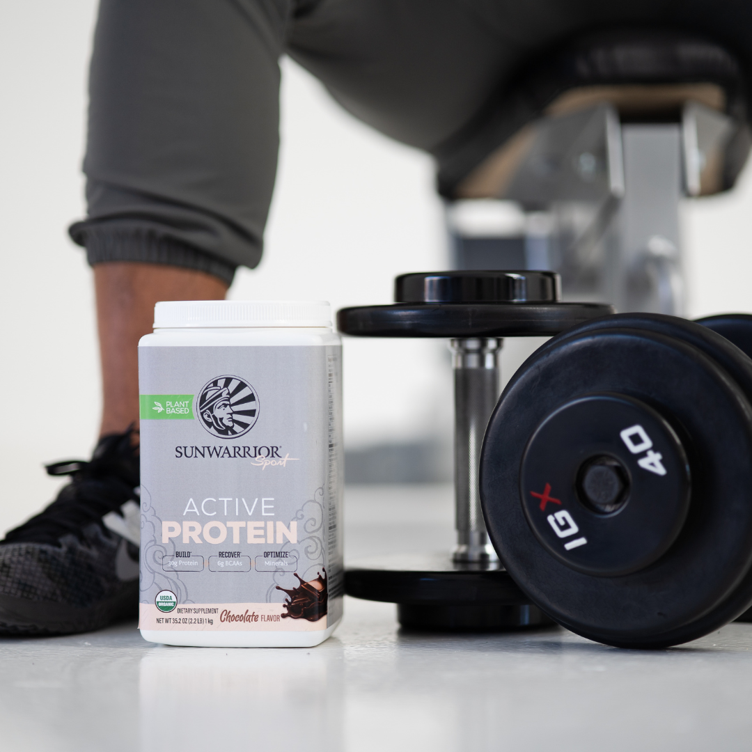 Sunwarrior Chocolate Active Whey Protein - Plant-Based, Gluten-Free