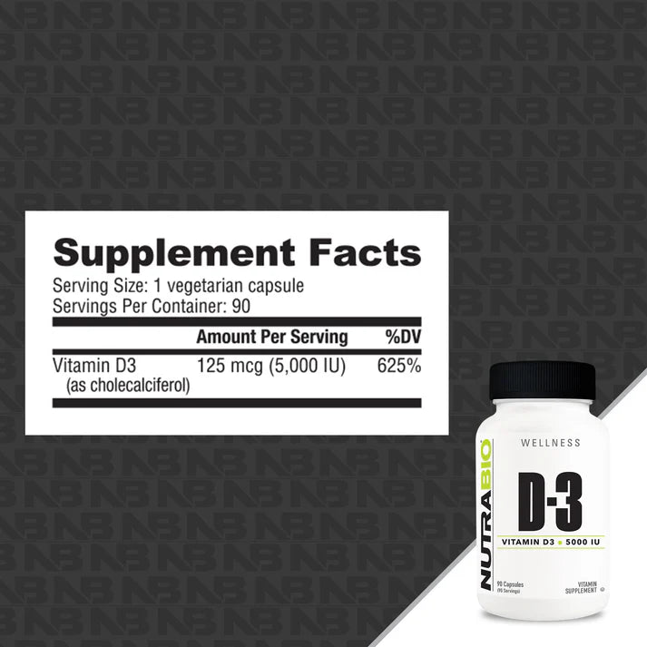 Nutrabio Vitamin D3 5000iu 90ct