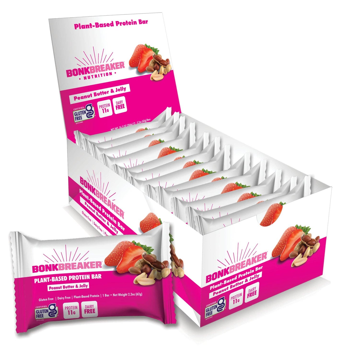 Bonk Breaker Peanut Butter & Jelly High Protein Bars