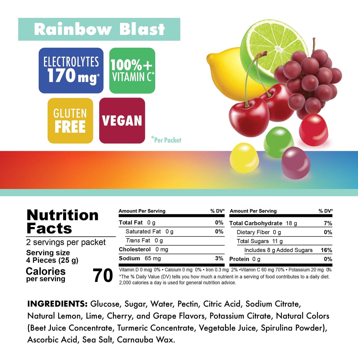 Bonk Breaker Rainbow Blast Energy Chews