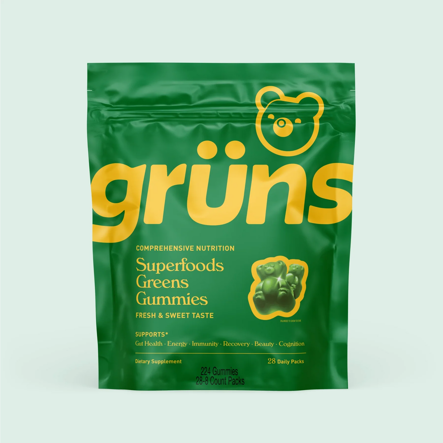Gruns Superfoods Greens Gummies