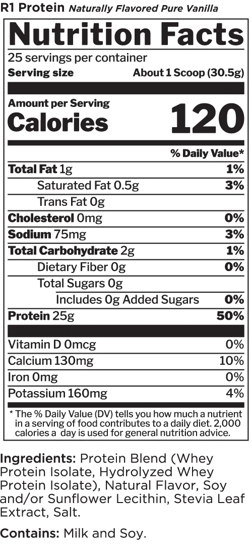 Rule 1 R1 Protein 2lb Naturally Flavored Vanilla