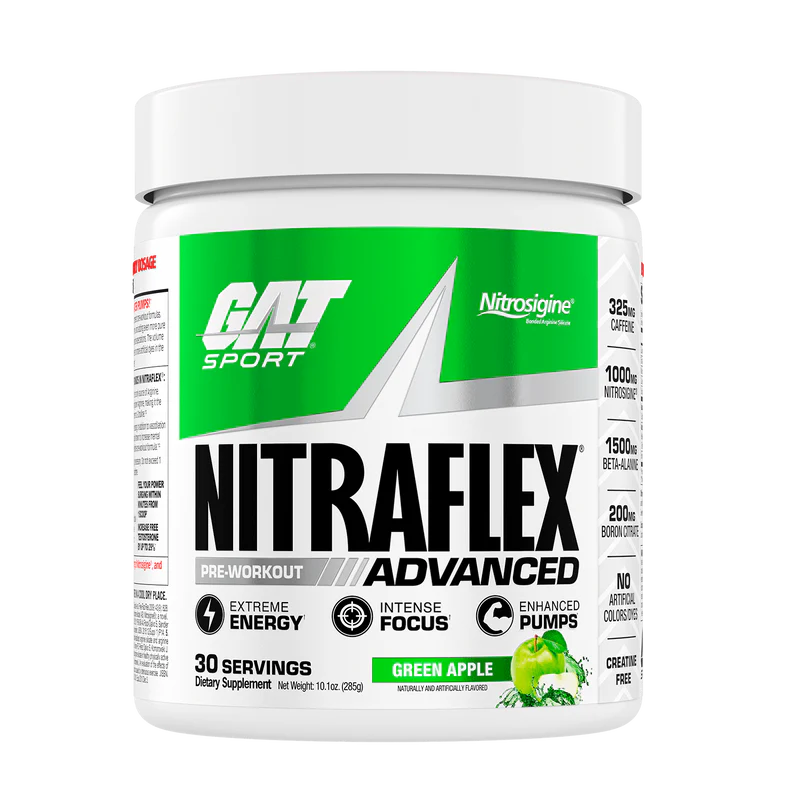 GAT SPORT Nitraflex Advanced Pre Workout Green Apple