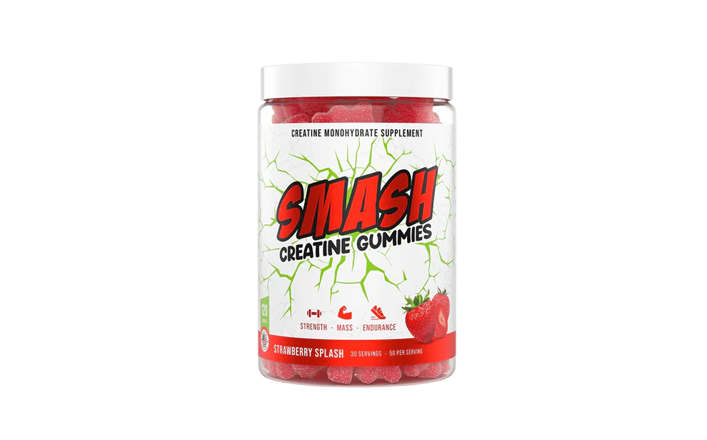 SMASH creatine gummies Strawberry Splash