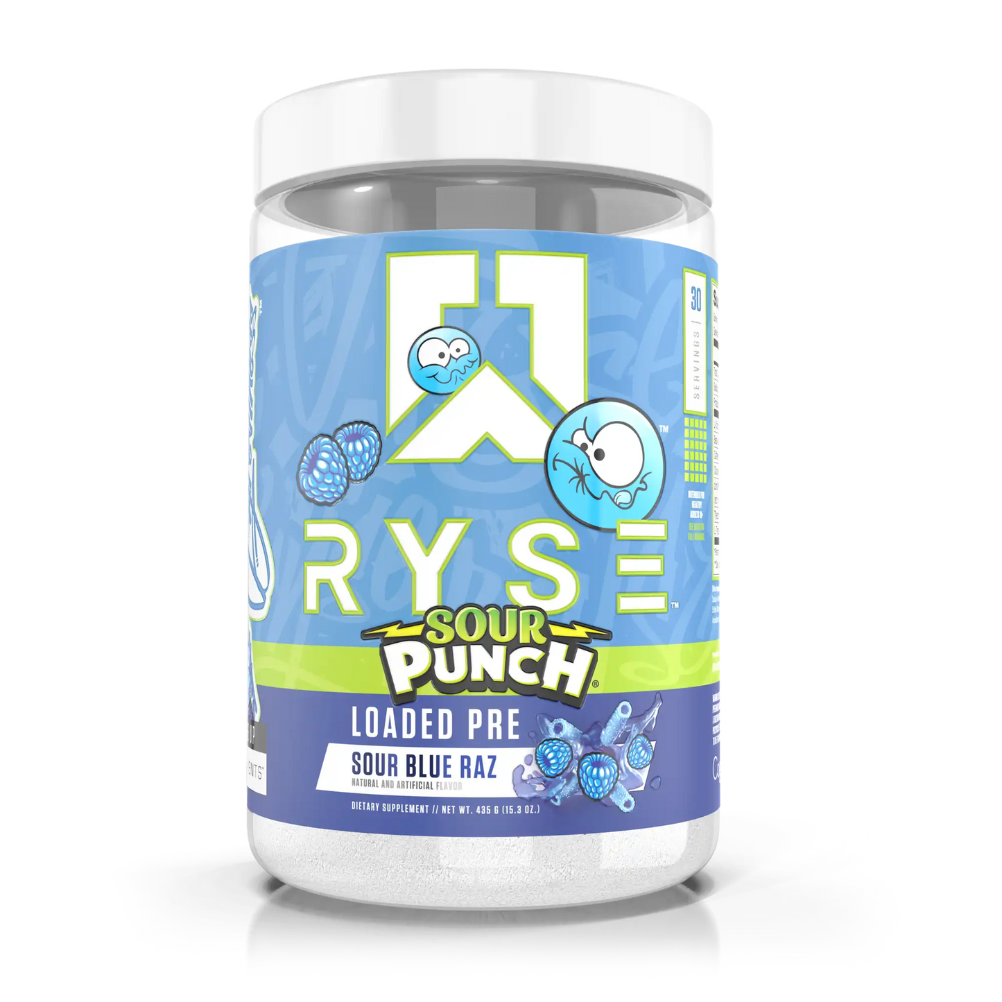 Ryse Loaded Pre Workout Sour Punch Blue Raz