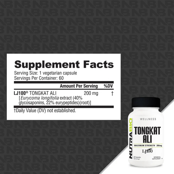 Nutrabio Tongkat Ali 200mg 60ct