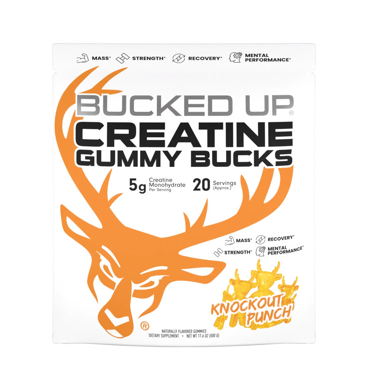 Bucked Up Creatine Gummy Knockout Punch