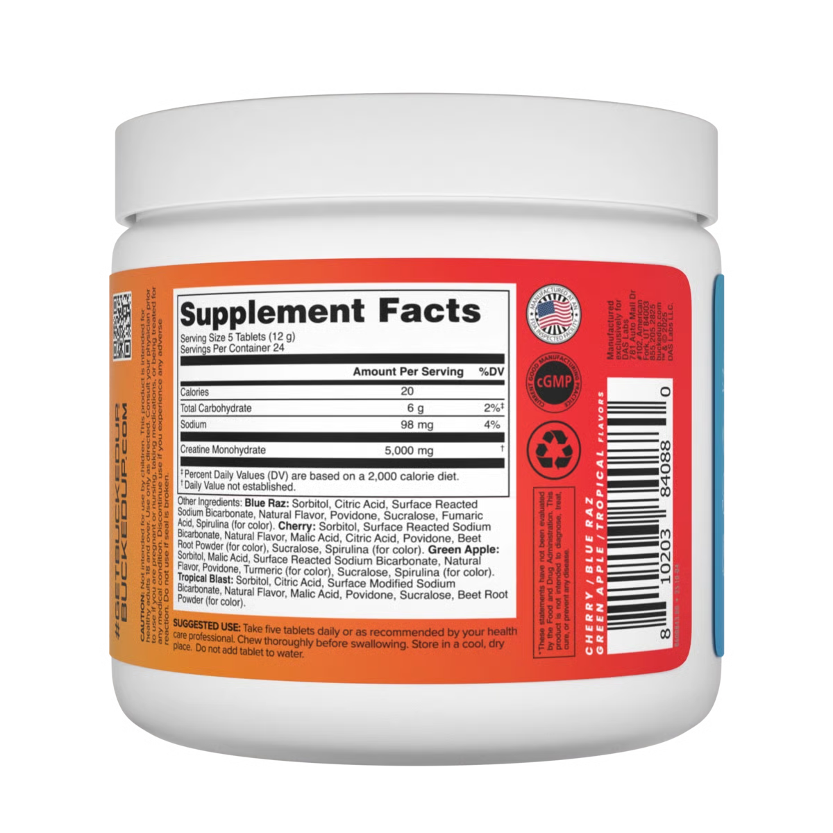 Bucked Up Creatine Candy Variety Flavor