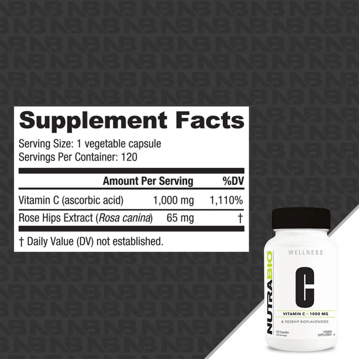 Nutrabio Vitamin C 1000mg 120ct
