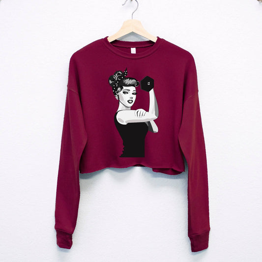 Rosie the Riveter Cropped Sweater