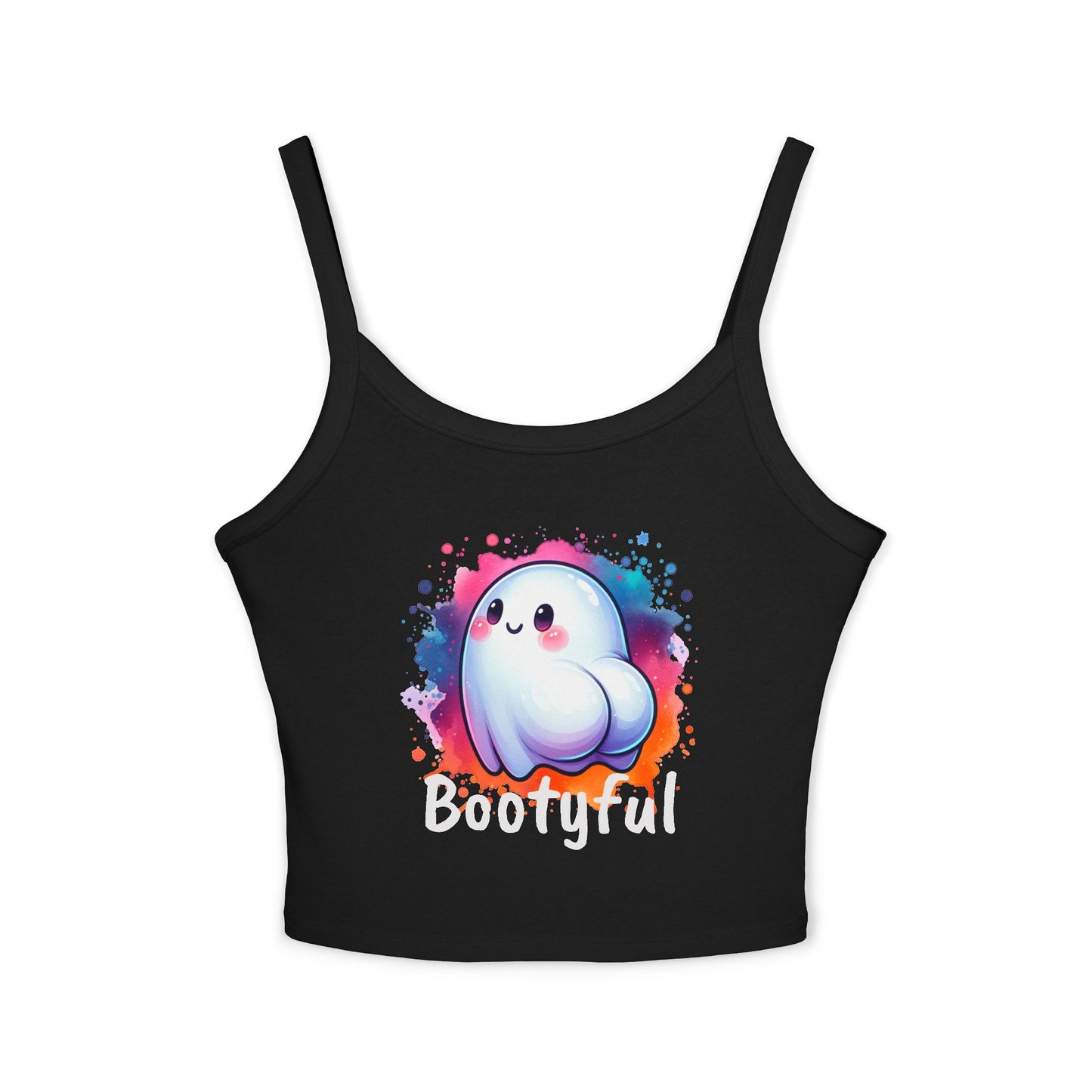 Cute Ghost 'Bootyful' Crop Tank Top — Playful Halloween