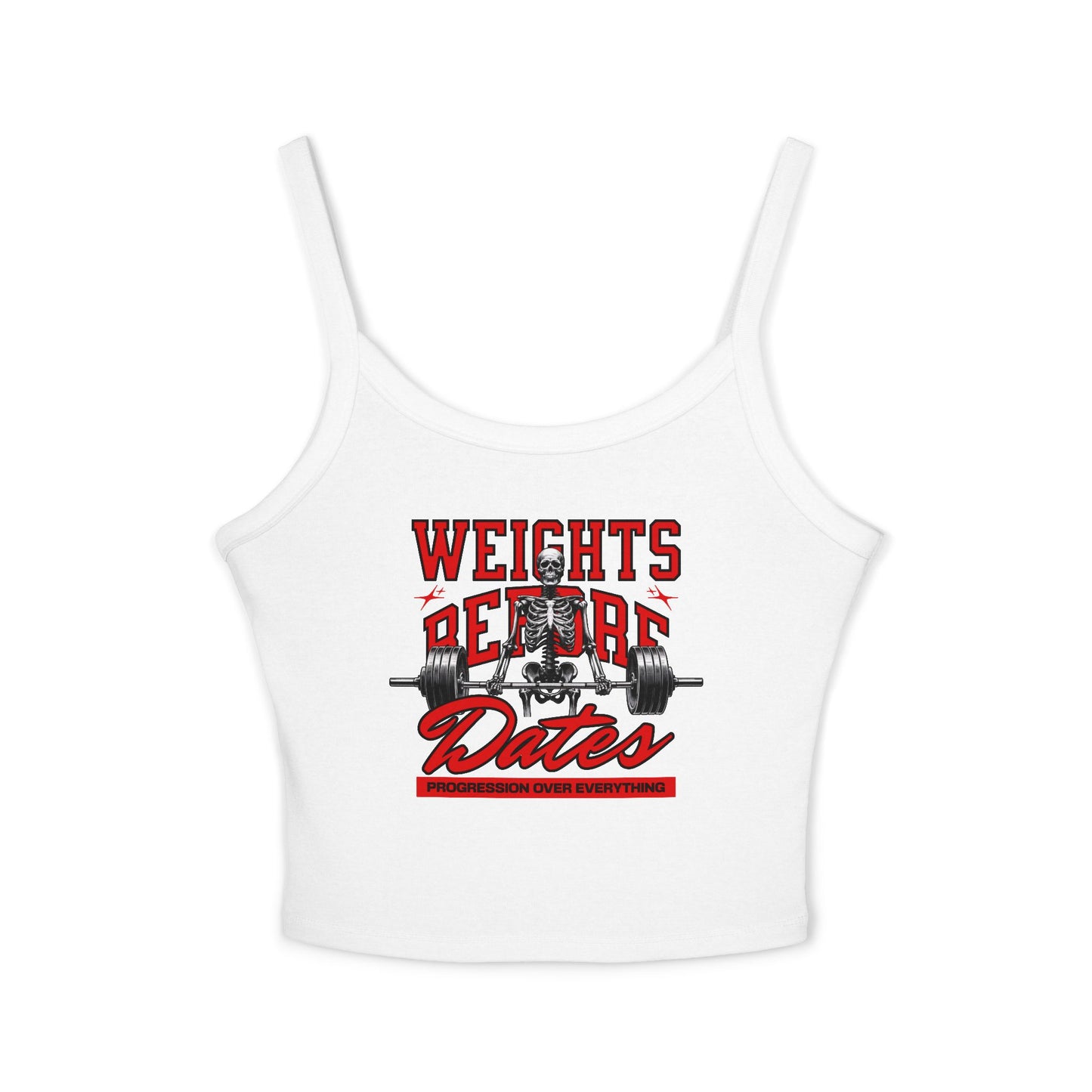 Weights Before Dates Tank Top — Women's Fitness Spaghetti Strap Tank