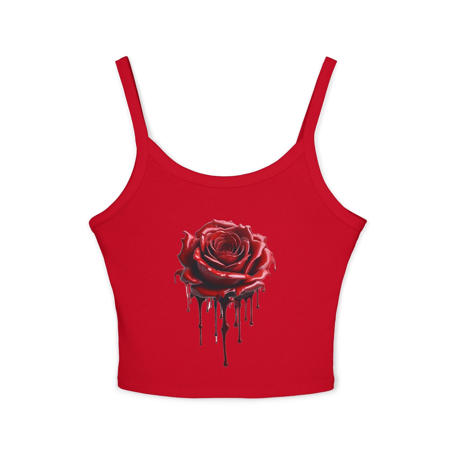 Dripping Red Rose Crop Tank
