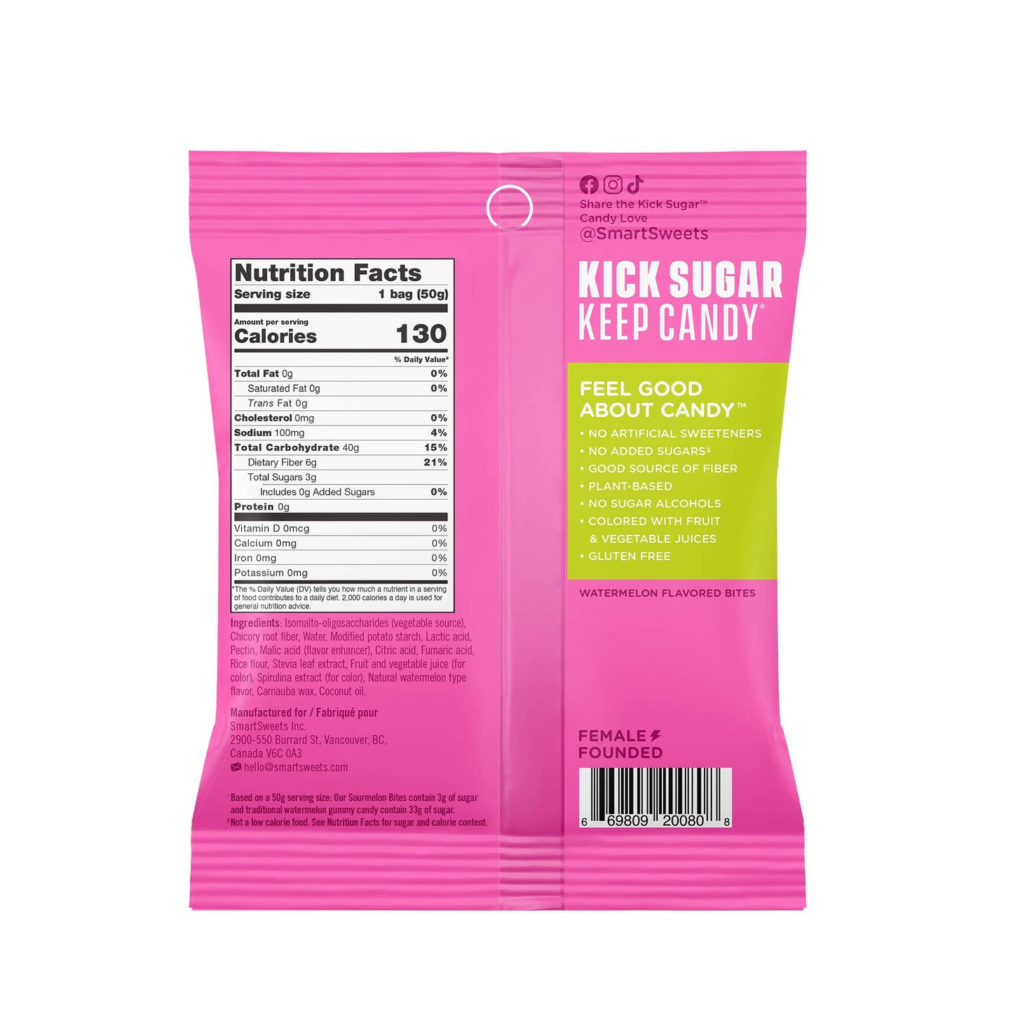 Smart Sweets Sourmelon Bites