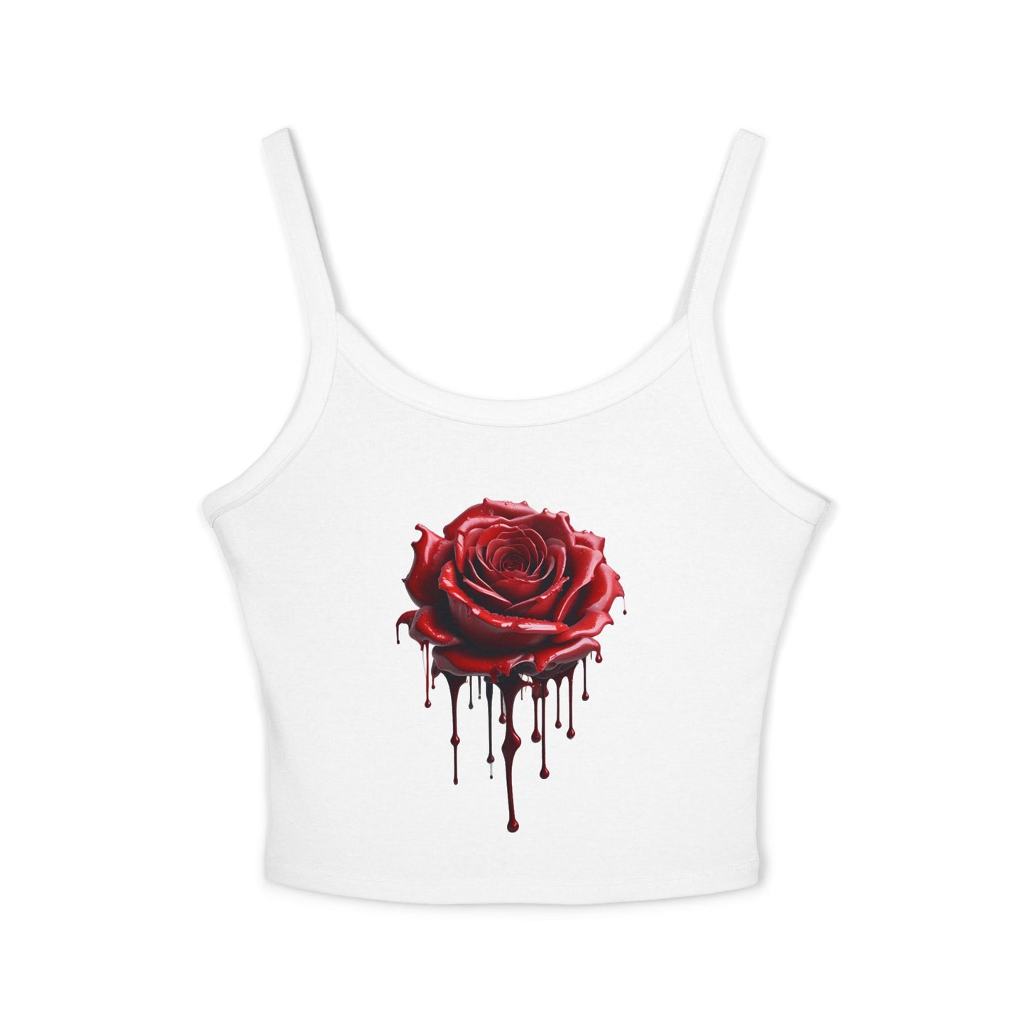 Dripping Red Rose Crop Tank