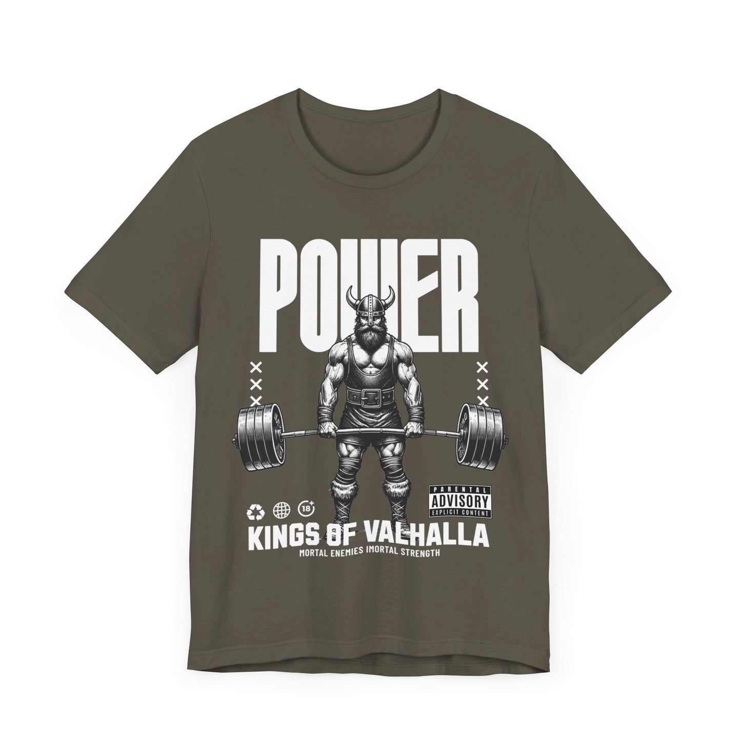 Power Lifting Viking Jersey Short Sleeve Tee