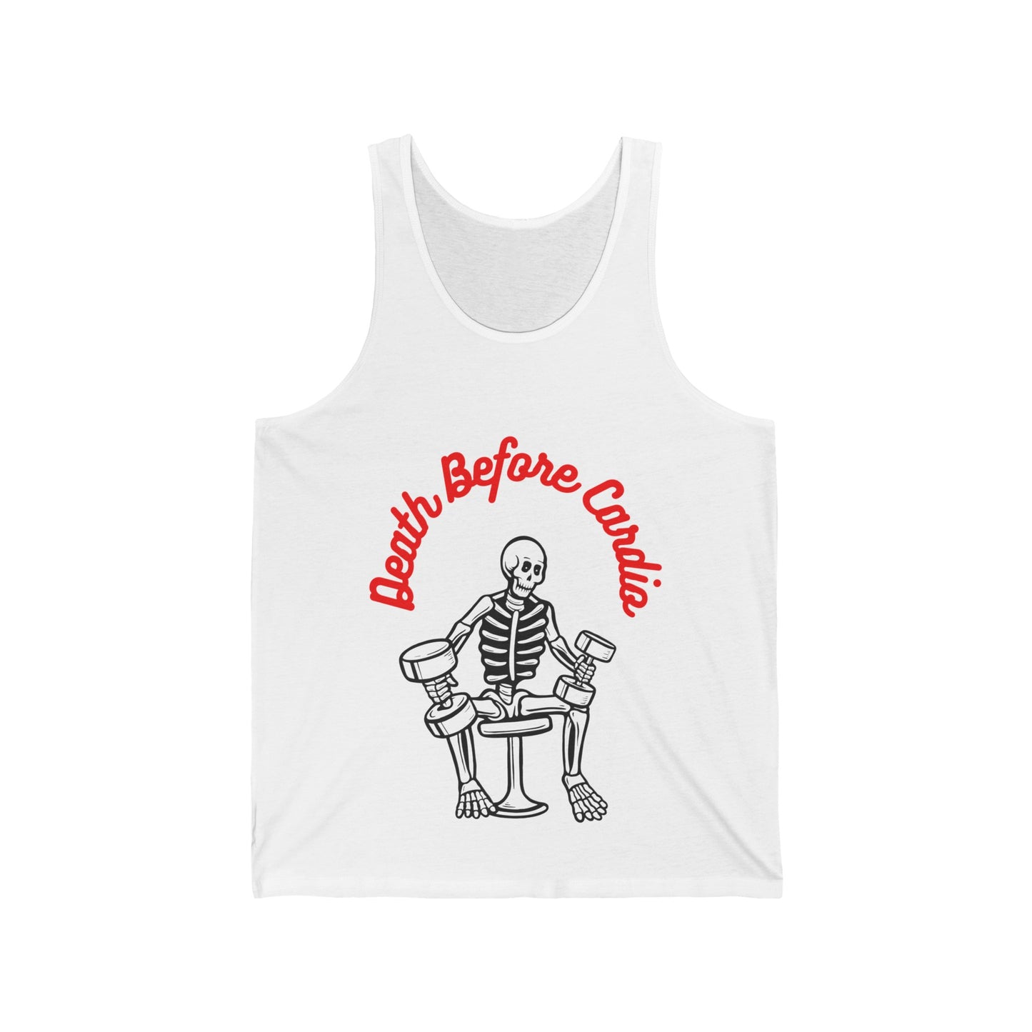 Death Before Cardio Unisex Jersey Tank