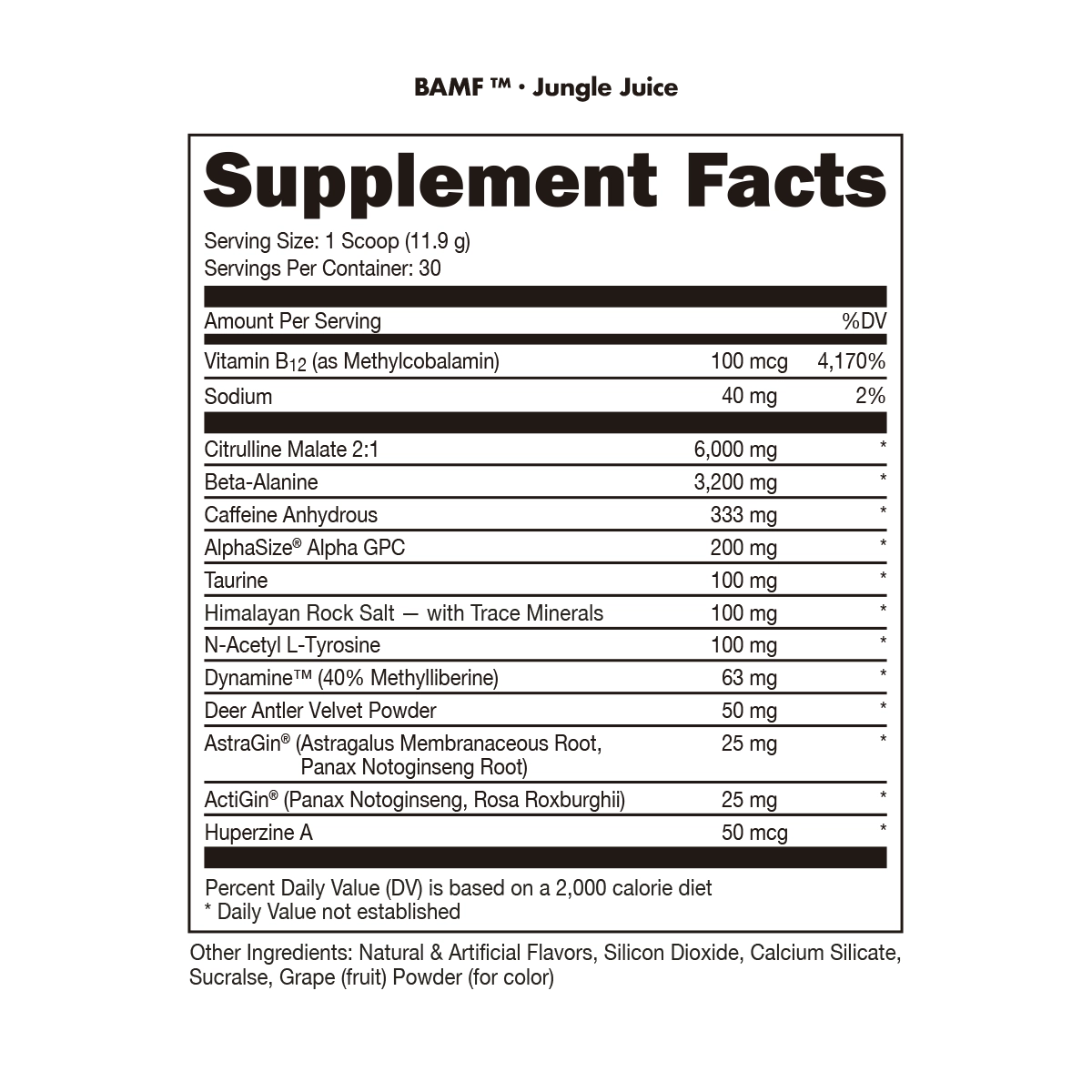 Bucked Up BAMF Nootropic Pre Workout Jungle Juice