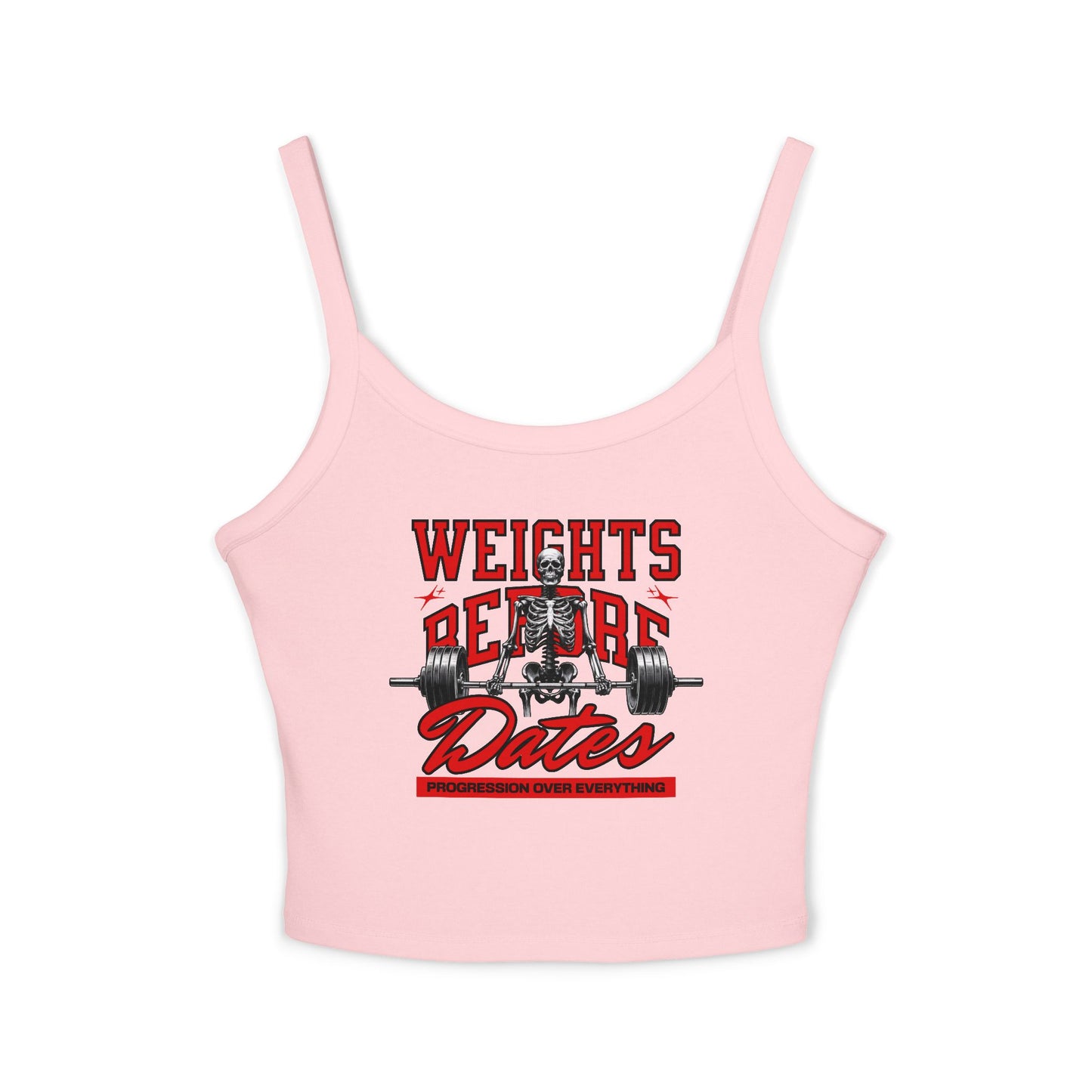 Weights Before Dates Tank Top — Women's Fitness Spaghetti Strap Tank
