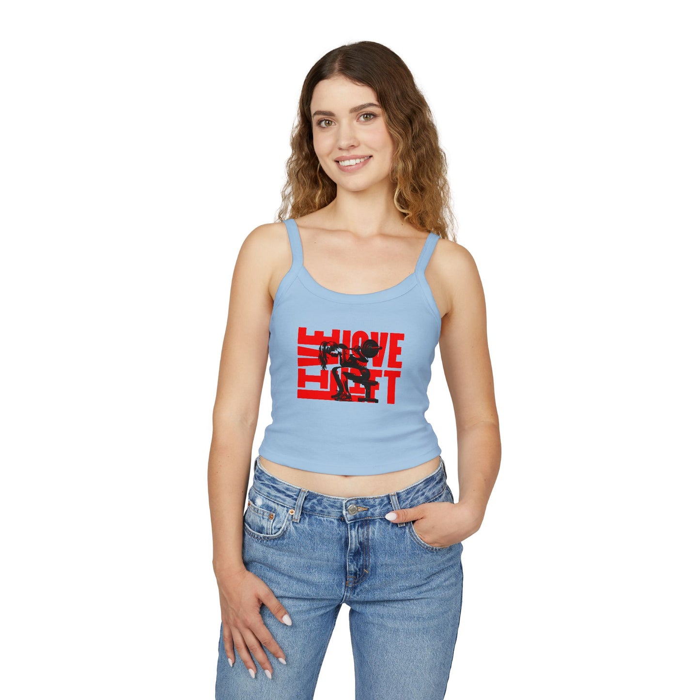 Live Love Lift Workout Tank— Women's Spaghetti Strap Crop