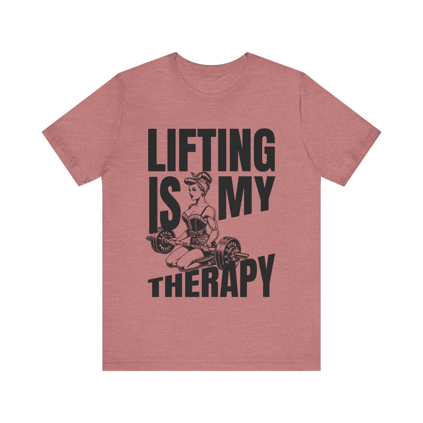 Lifting Is My Therapy Workout Jersey Short Sleeve Tee