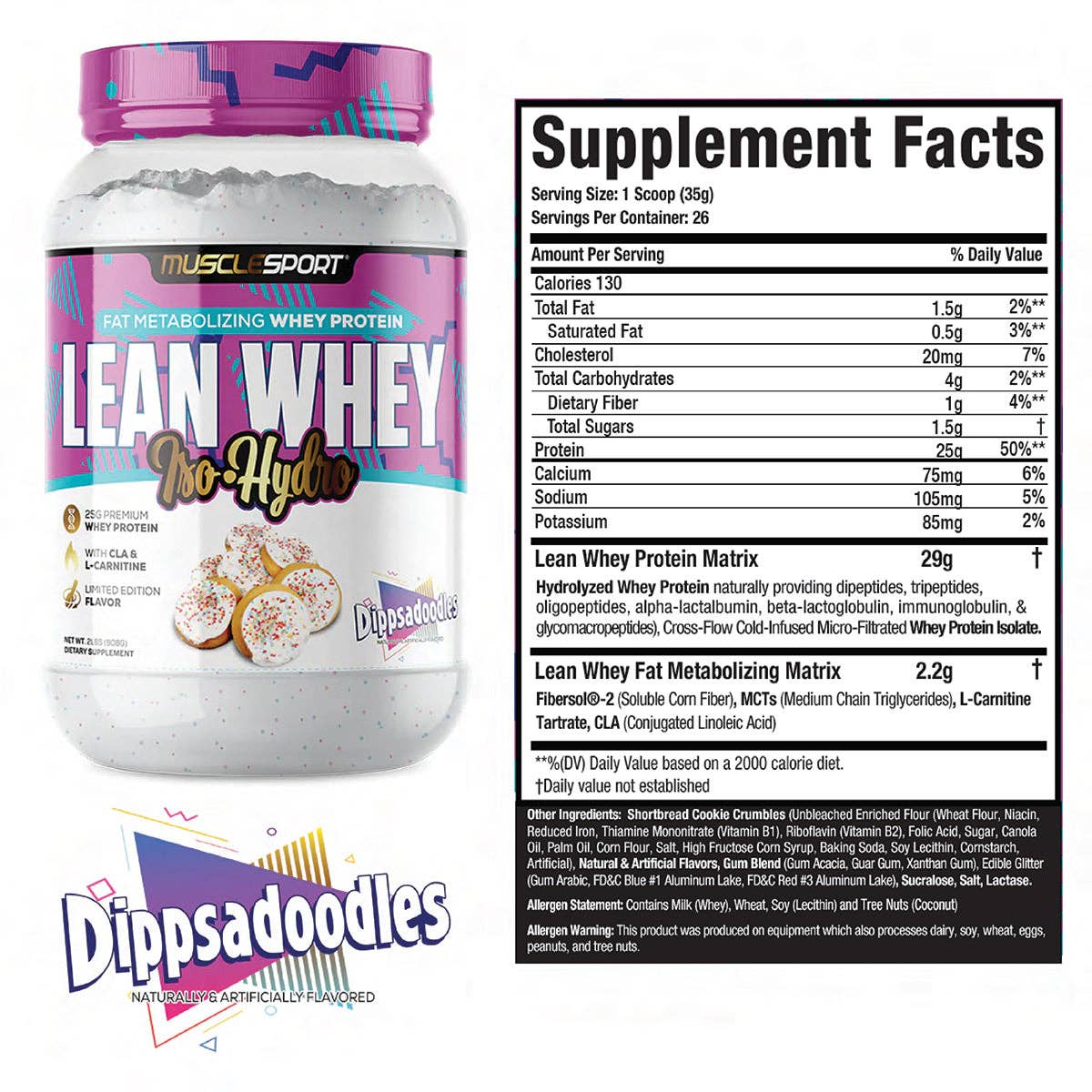 Lean Whey™ 2lb Premium Whey Protein Isolate: Maple Bacon Donut