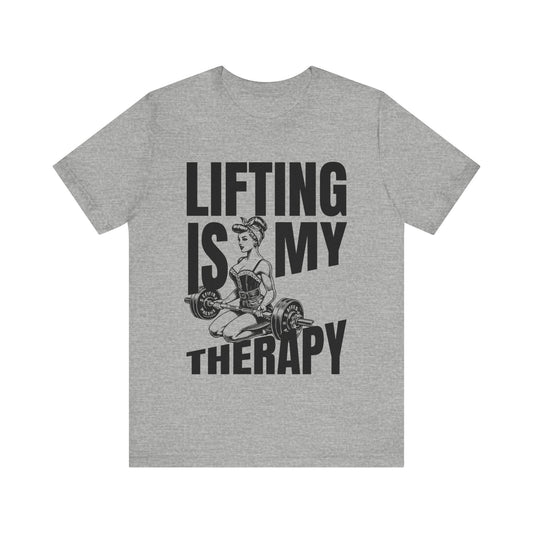 Lifting Is My Therapy Workout Jersey Short Sleeve Tee